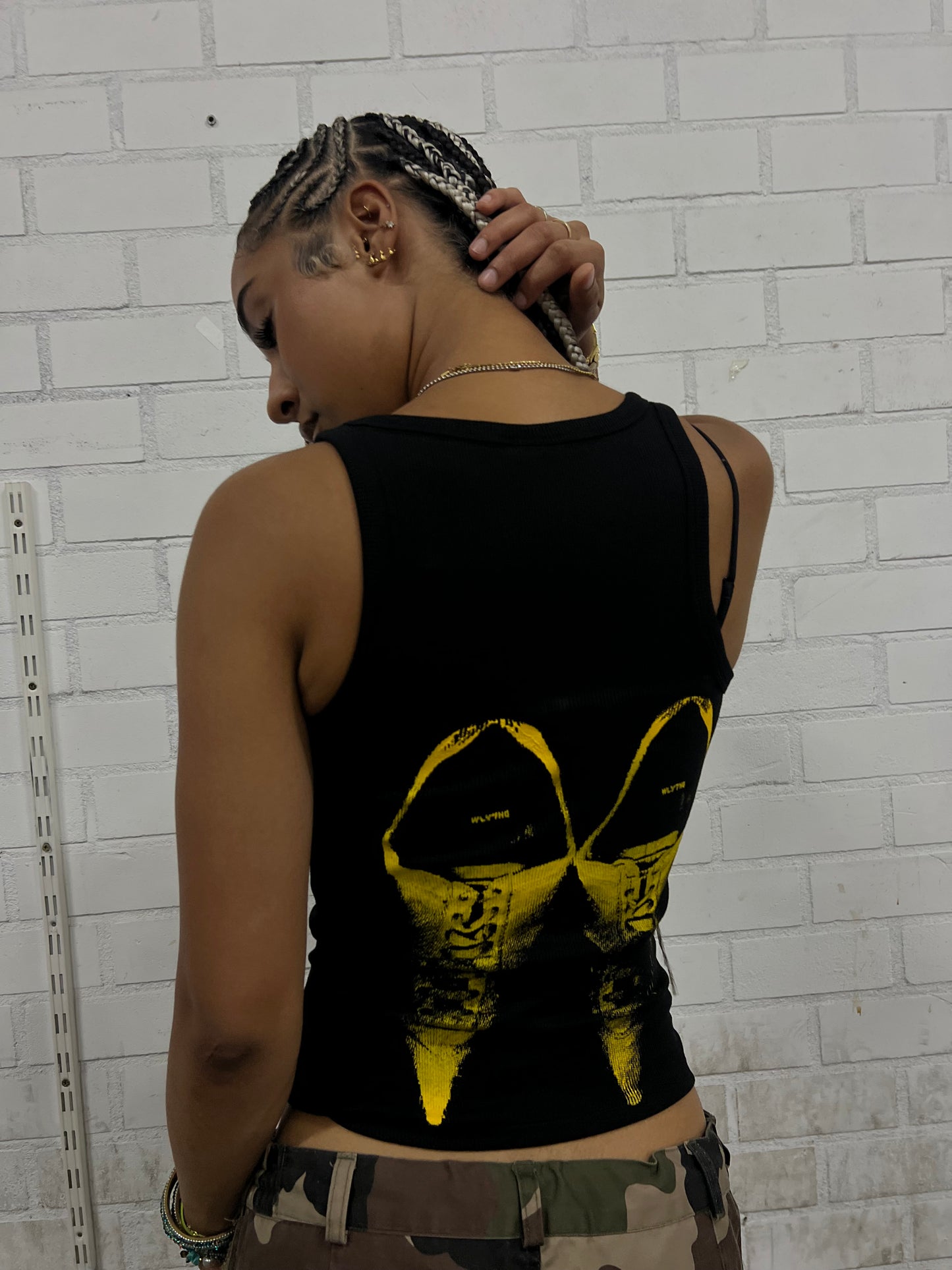 WLVTNG TANKTOP - BLACK/YELLOW