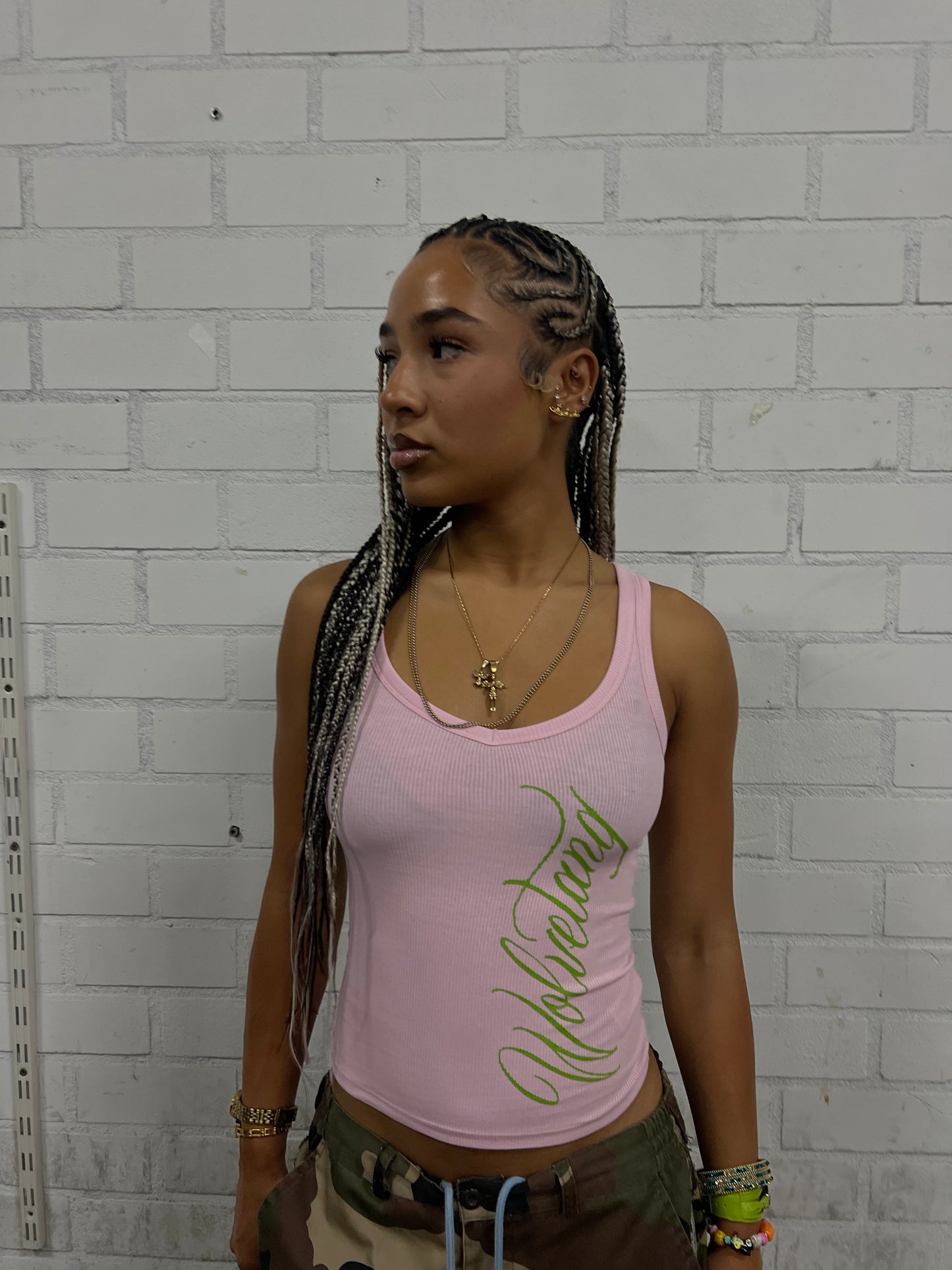 WLVTNG TANKTOP - PINK/GREEN
