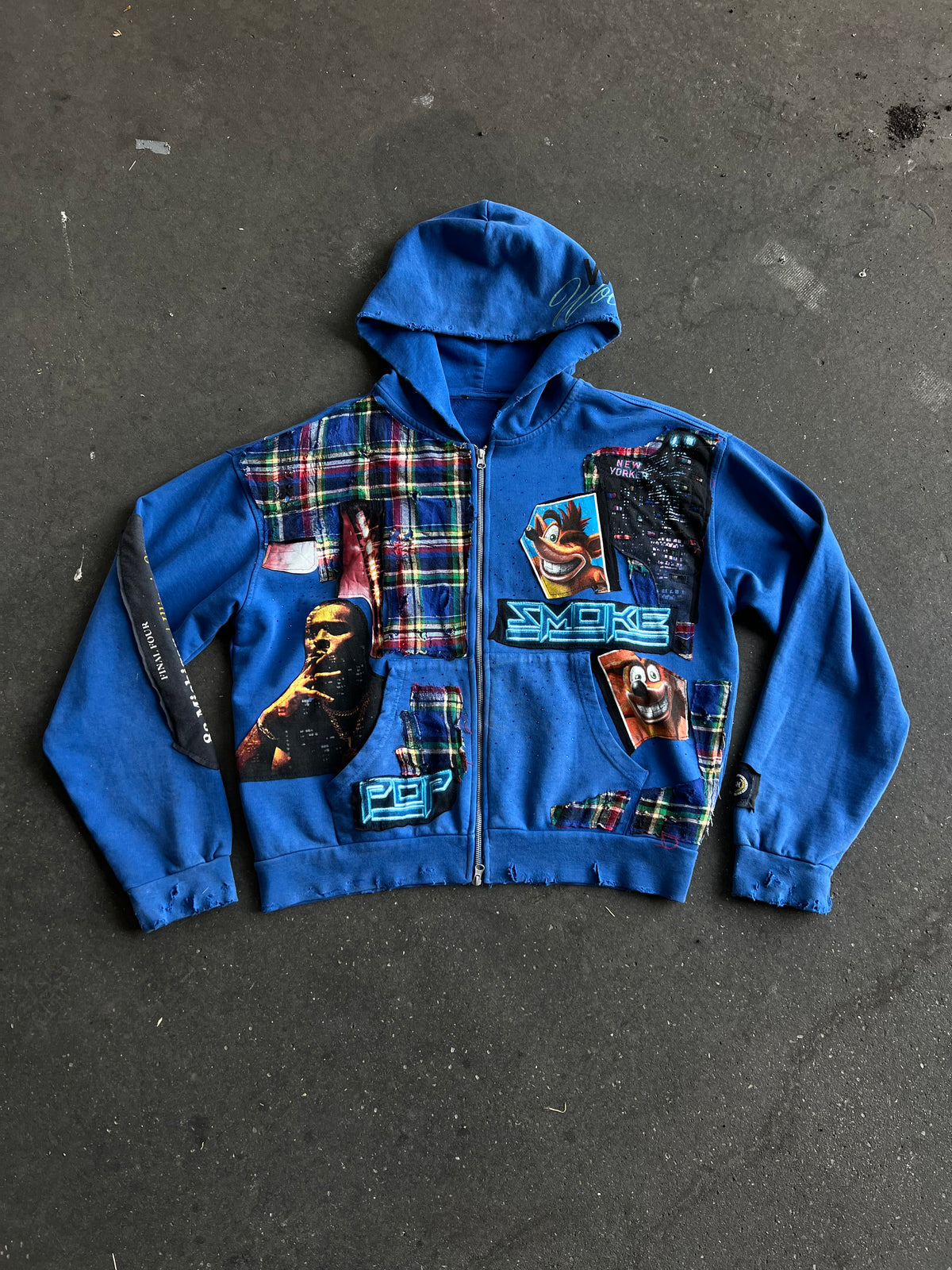 WLVTNG CUSTOM ZIP UP (BLUE)