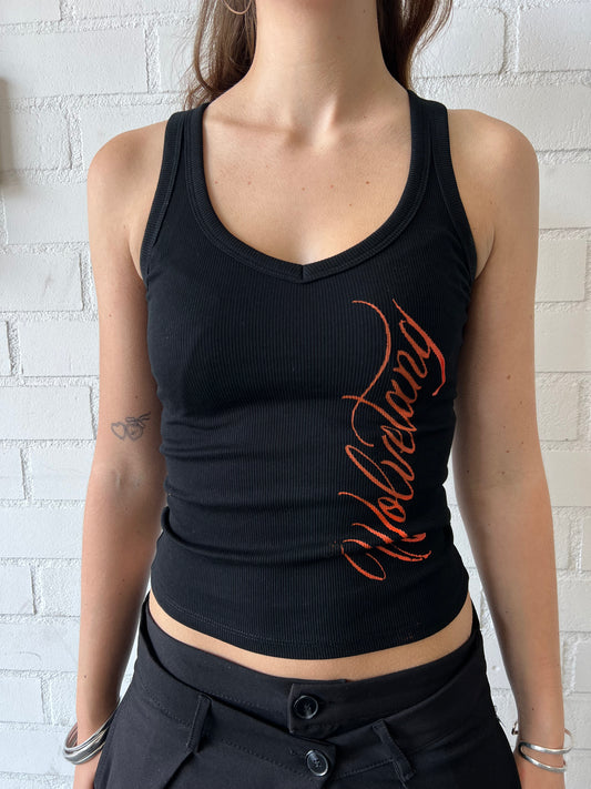 WLVTNG TANK TOP - BLACK