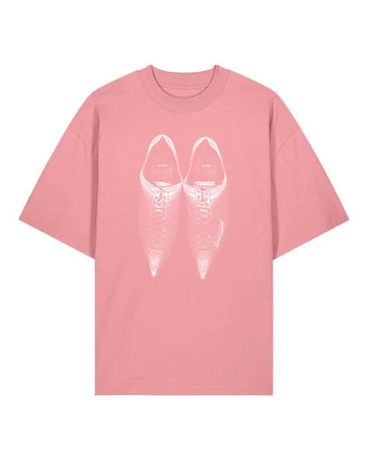WLVTNG - T-Shirt PINK/WHITE